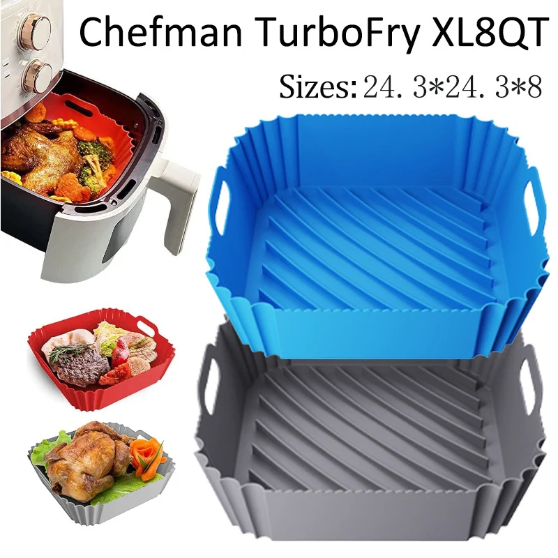 Air Fryer Silicone Pot Liner - Große Air Fryer Silikon Korb Tablett