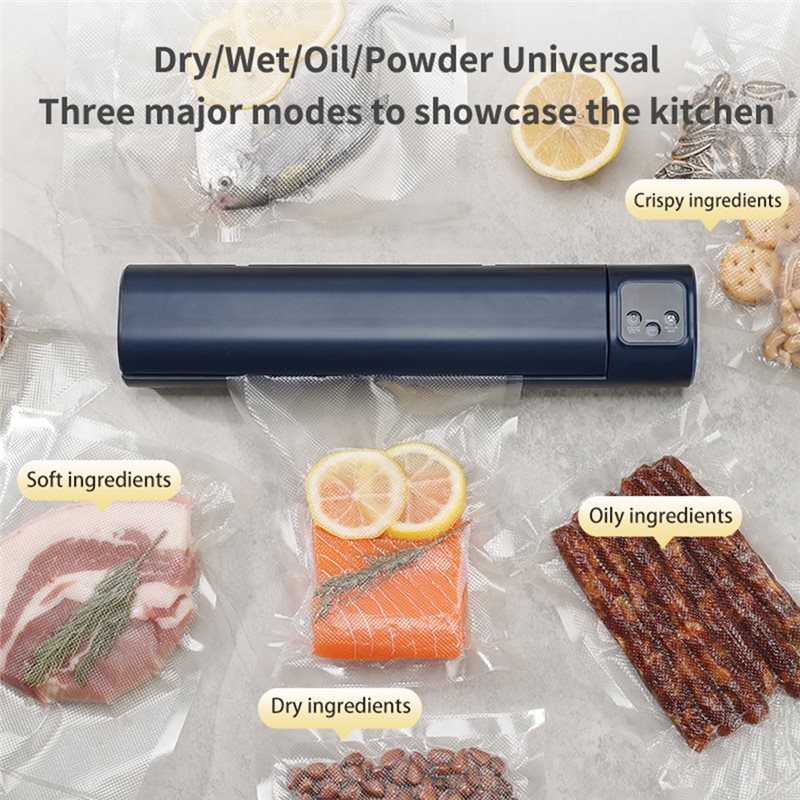 Food Vacuum Sealer Machine - DT15 Tragbare Vakuumiermaschine, Wiederaufladbarer Kabelloser Lebensmittelversiegler