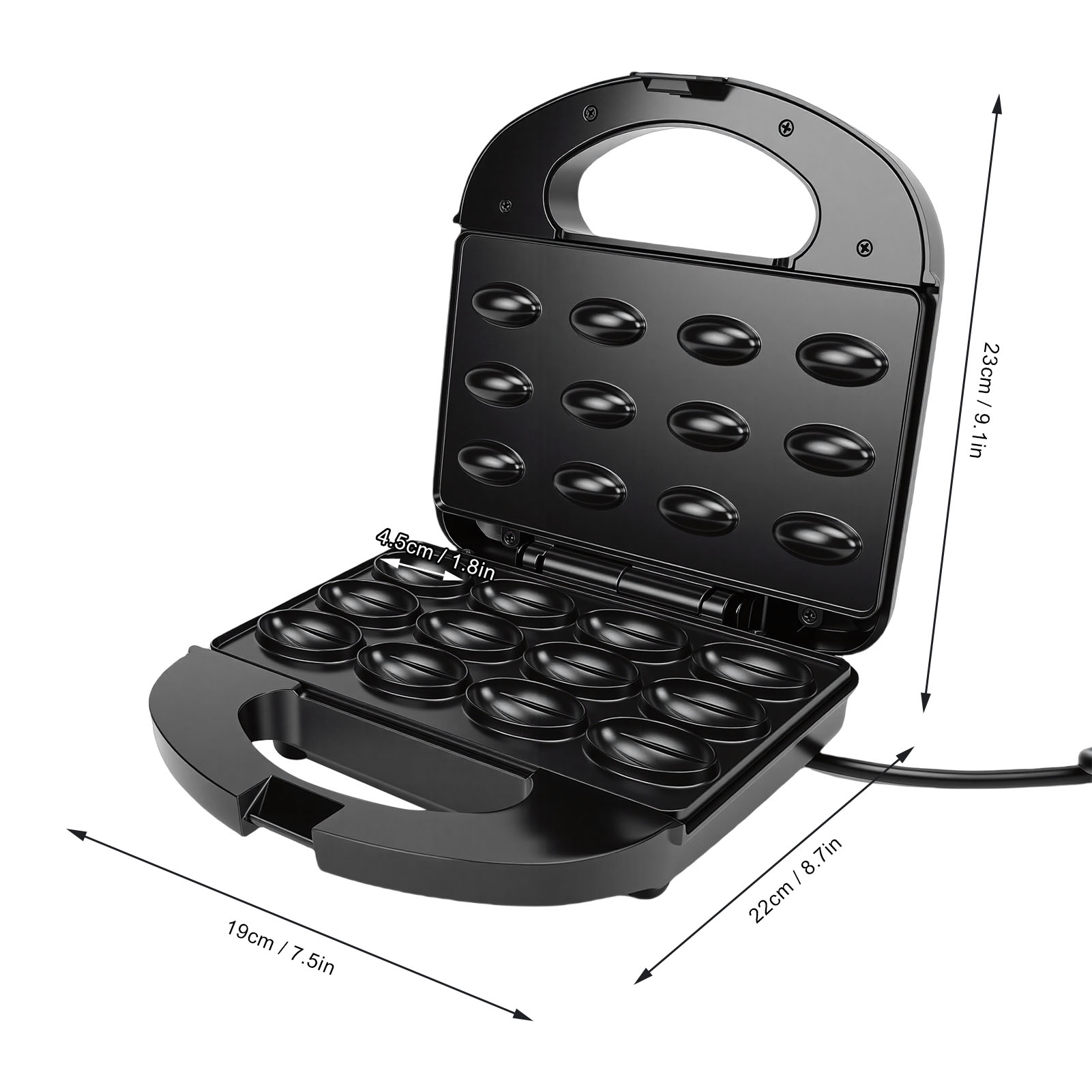 12er Walnuss-Keksmacher, antih – Mini Waffle Maker Machine Bewertung und Preis