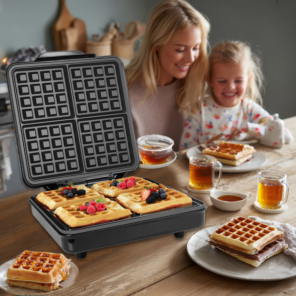 Mini Automatische 1200W 4-Sche – Mini Waffle Maker Machine Bewertung und Preis