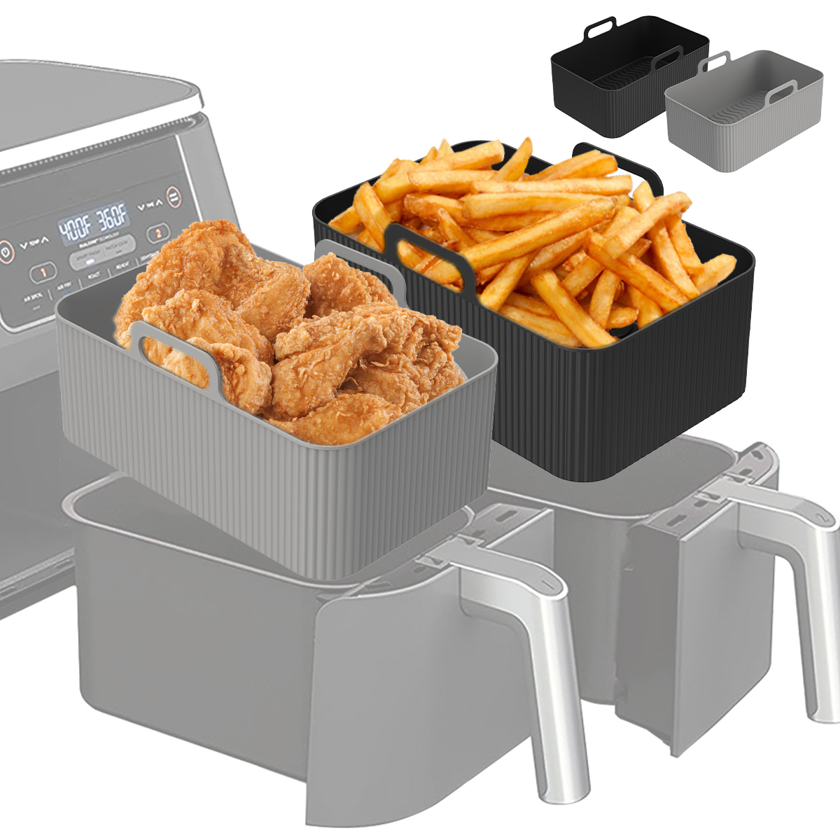 Silikon-Luftfritteuse-Einsatz  – Air Fryer Silicone Pot Liner Bewertung und Preis