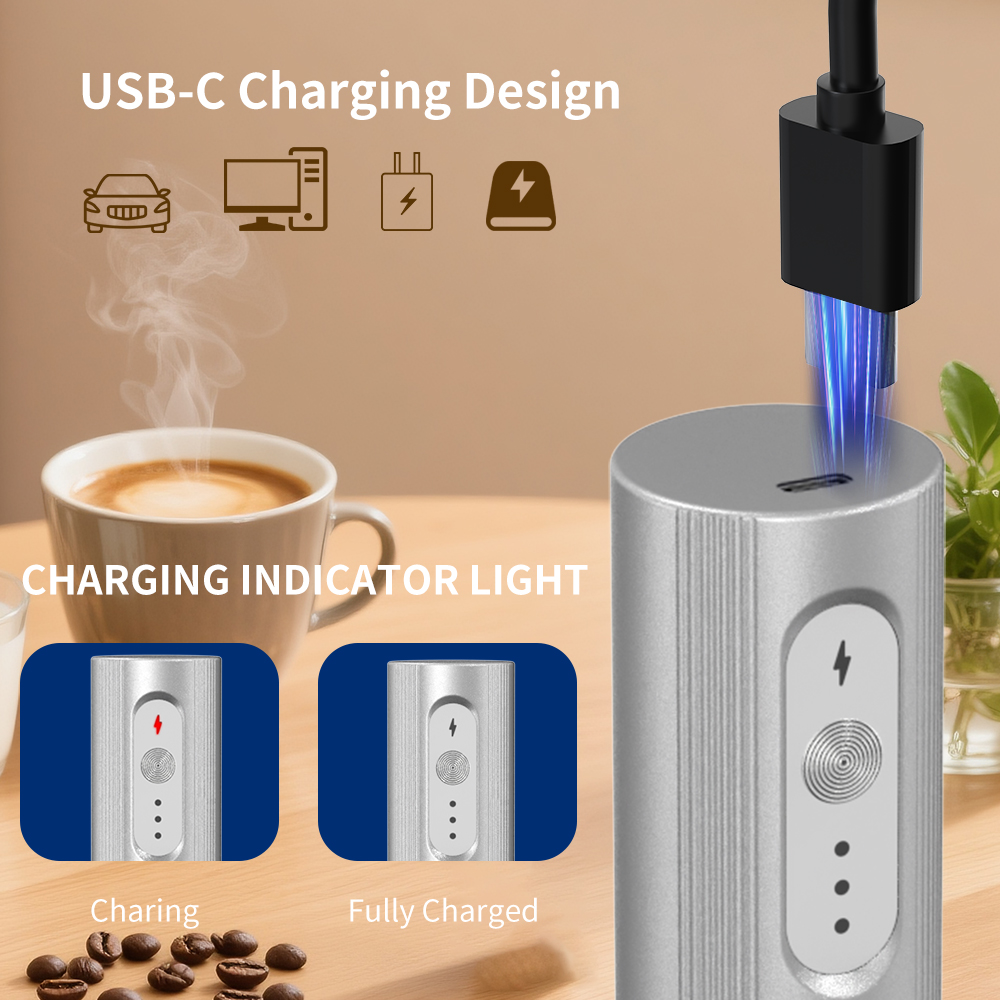 Cliton Versilberter USB-C Wied – Electric Milk Frother Handheld Bewertung und Preis