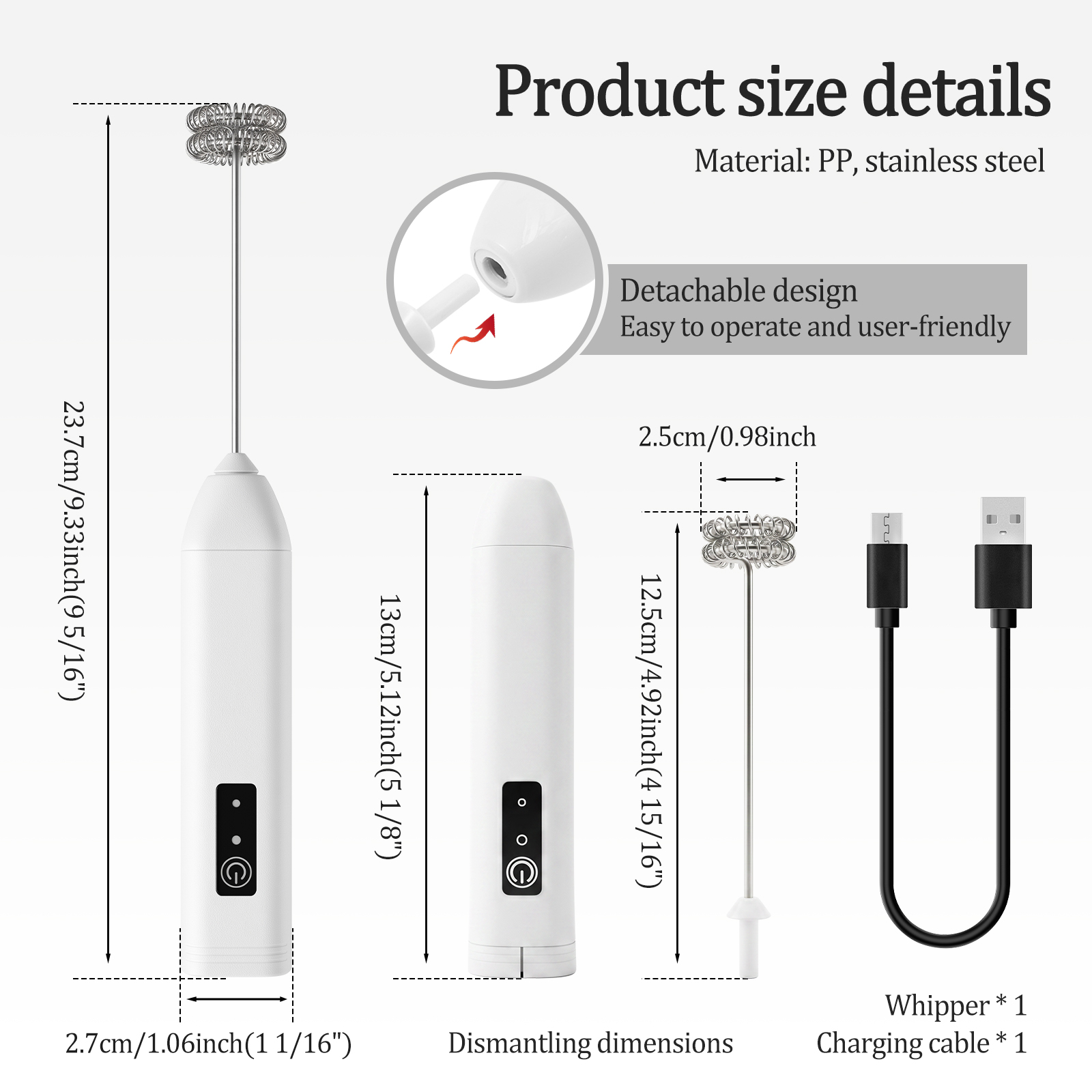Kabelloser Milchaufschäumer Tr – Electric Milk Frother Handheld Bewertung und Preis