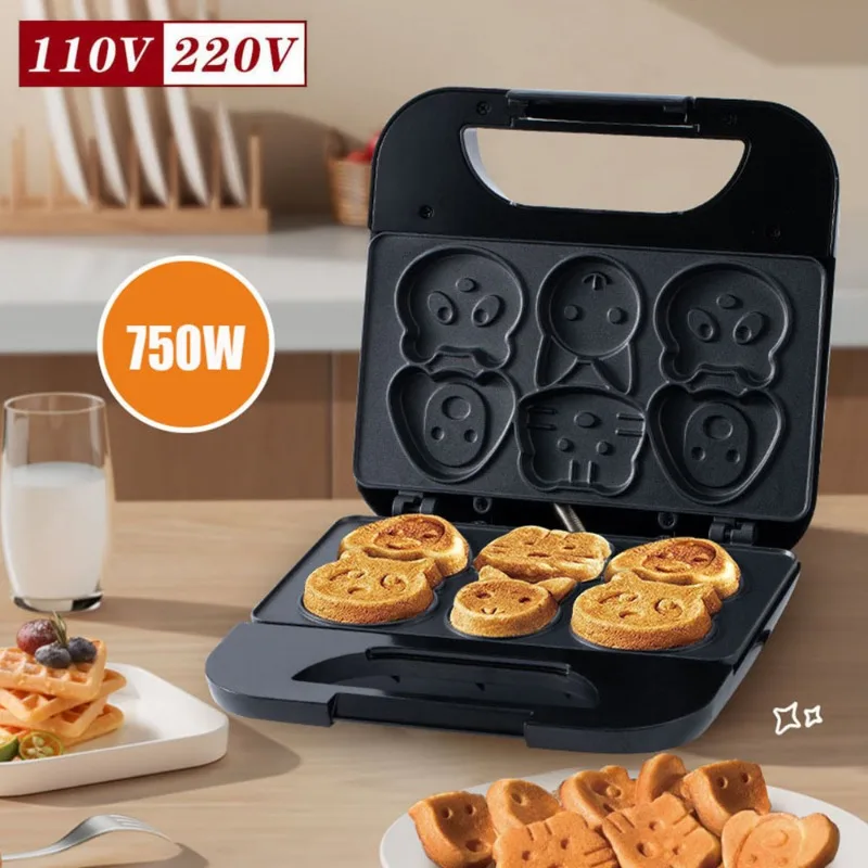 Haushalts-Cartoon-Keksmaschine – Mini Waffle Maker Machine Bewertung und Preis
